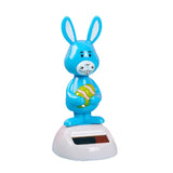 Max Solar Swing Animated Bobble Dancer Toy Table Desk Car Ornament Blue Rabbit