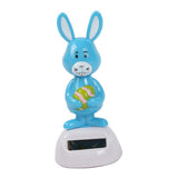 Max Solar Swing Animated Bobble Dancer Toy Table Desk Car Ornament Blue Rabbit