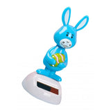 Max Solar Swing Animated Bobble Dancer Toy Table Desk Car Ornament Blue Rabbit