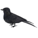 Max Lifelike Artificial Feathered Birds Crow Garden Halloween Decor Photo Props