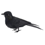 Max Lifelike Artificial Feathered Birds Crow Garden Halloween Decor Photo Props