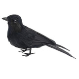 Max Lifelike Artificial Feathered Birds Crow Garden Halloween Decor Photo Props