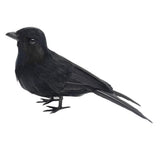 Max Lifelike Artificial Feathered Birds Crow Garden Halloween Decor Photo Props
