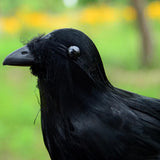 Max Lifelike Artificial Feathered Birds Crow Garden Halloween Decor Photo Props