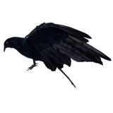 Max Lifelike Simulated Feathered Birds Crow Garden Halloween Decor Photo Props