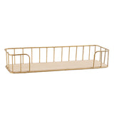 Max Golden Metal Wire Wall Mounted Storage Basket, 2 set, Large & Small
