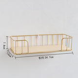 Max Golden Metal Wire Wall Mounted Storage Basket, 2 set, Large & Small
