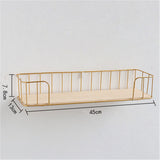 Max Golden Metal Wire Wall Mounted Storage Basket, 2 set, Large & Small