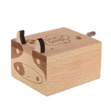 Max Wooden Mechanical Musical Storage Box Gift for Kids Cow