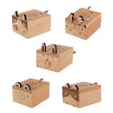 Max Wooden Mechanical Musical Storage Box Gift for Kids Cow