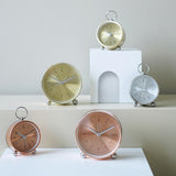 Max Nordic Style Alarm Clock Beside Bed Children Clock Silver