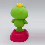Max Solar Power Ornaments Swing Table Desk Car Decoration Green Frog Pink Heart