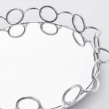 Max Mirrored Candle Holder Plate Vanity Jewerly Tray Snack Display Pan Silver