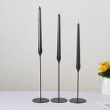 Maxbell Black Metal Candle Holders for Taper Candles Decorative Candlestick Holder S