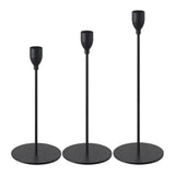 Maxbell Black Metal Candle Holders for Taper Candles Decorative Candlestick Holder S