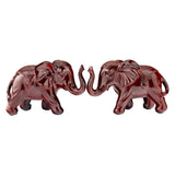 Max Resin Craft Elephant Figurines Animal Model Home Desktop Decoration Red
