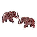 Max Resin Craft Elephant Figurines Animal Model Home Desktop Decoration Red