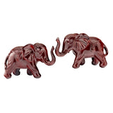 Max Resin Craft Elephant Figurines Animal Model Home Desktop Decoration Red