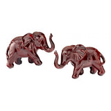 Max Resin Craft Elephant Figurines Animal Model Home Desktop Decoration Red