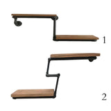 Max Metal Wooden Wall Shelf Iron Partition Board Sundries Storage Rack Style01