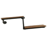 Max Metal Wooden Wall Shelf Iron Partition Board Sundries Storage Rack Style01
