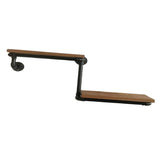 Max Metal Wooden Wall Shelf Iron Partition Board Sundries Storage Rack Style01