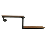 Max Metal Wooden Wall Shelf Iron Partition Board Sundries Storage Rack Style01