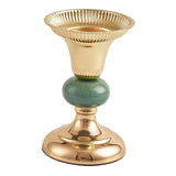 Max Green Ceramic Metal Candlestick Tea Light Holder Photo Prop Tabletop Decor S