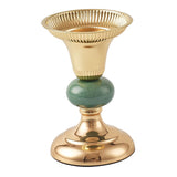 Max Green Ceramic Metal Candlestick Tea Light Holder Photo Prop Tabletop Decor S