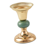 Max Green Ceramic Metal Candlestick Tea Light Holder Photo Prop Tabletop Decor S