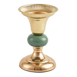 Max Green Ceramic Metal Candlestick Tea Light Holder Photo Prop Tabletop Decor S