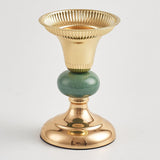 Max Green Ceramic Metal Candlestick Tea Light Holder Photo Prop Tabletop Decor S