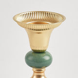 Max Green Ceramic Metal Candlestick Tea Light Holder Photo Prop Tabletop Decor S