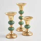 Max Green Ceramic Metal Candlestick Tea Light Holder Photo Prop Tabletop Decor S