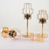 Max Nordic Style Iron Plated Metal Candlestick with Lampshade S