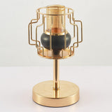 Max Nordic Style Iron Plated Metal Candlestick with Lampshade S