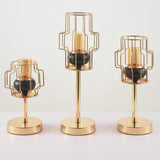 Max Nordic Style Iron Plated Metal Candlestick with Lampshade S