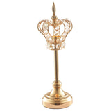 Max Gold Crown Candlestick Ornament Tea Light Holder Photo Prop Tabletop Decor L