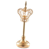 Max Gold Crown Candlestick Ornament Tea Light Holder Photo Prop Tabletop Decor L