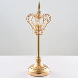 Max Gold Crown Candlestick Ornament Tea Light Holder Photo Prop Tabletop Decor L