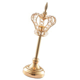 Max Gold Crown Candlestick Ornament Tea Light Holder Photo Prop Tabletop Decor L