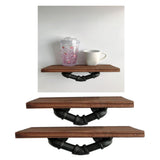 Max Metal Wooden Wall Shelf Iron  Board Sundries Storage Rack Shelf S