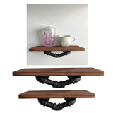 Max Metal Wooden Wall Shelf Iron  Board Sundries Storage Rack Shelf S