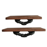 Max Metal Wooden Wall Shelf Iron  Board Sundries Storage Rack Shelf S