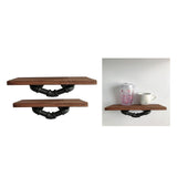 Max Metal Wooden Wall Shelf Iron  Board Sundries Storage Rack Shelf S