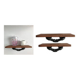 Max Metal Wooden Wall Shelf Iron  Board Sundries Storage Rack Shelf S