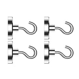 Max 4pcs Magnetic Hooks Hangers for Bathroom Kitchen Bedroom Garage 12mm Base