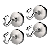 Max 4pcs Magnetic Hooks Hangers for Bathroom Kitchen Bedroom Garage 12mm Base