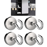 Max 4pcs Magnetic Hooks Hangers for Bathroom Kitchen Bedroom Garage 12mm Base