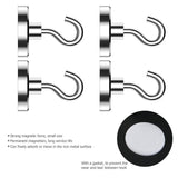 Max 4pcs Magnetic Hooks Hangers for Bathroom Kitchen Bedroom Garage 12mm Base